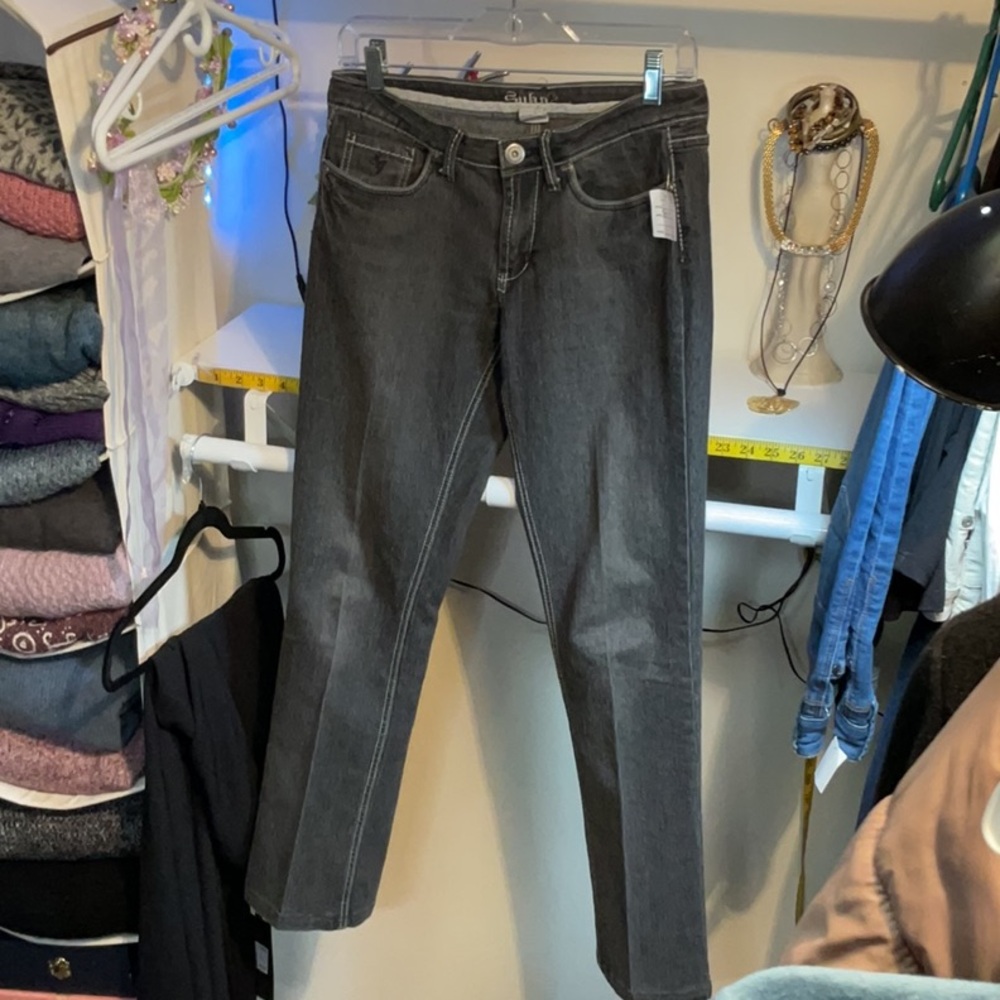 Light charcoal gray SUKO jeans size 5, waist 16 rise 8 inches in 30 inches